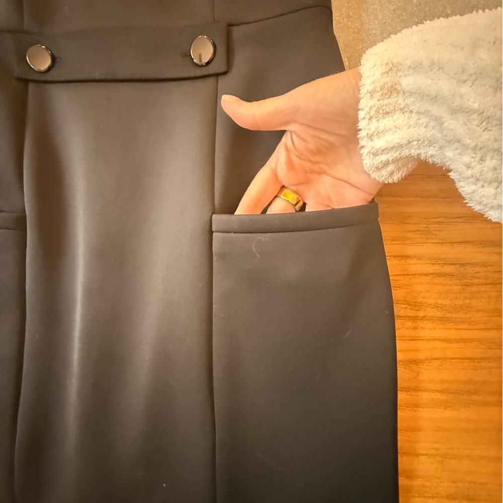 Etcetera Black V-Neck Sleeveless Sheath Dress with Pockets Size 6 - Picture 5 of 10